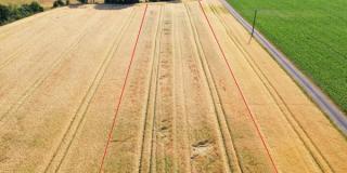 Kalkdemo: Zwischen roten Linien aufgekalkt